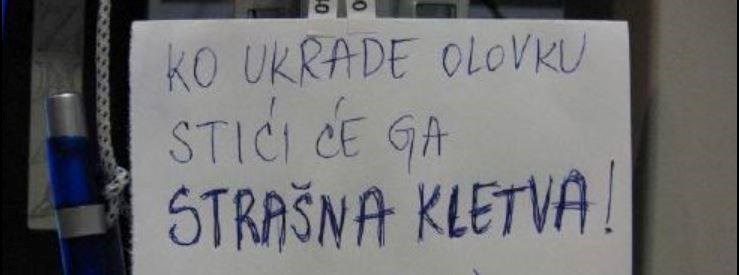 Dosadili su im kradljivci koji su cijelo vrijeme uzimali njihove olovke, bilo je vrijeme za prijetnje i osvetu
