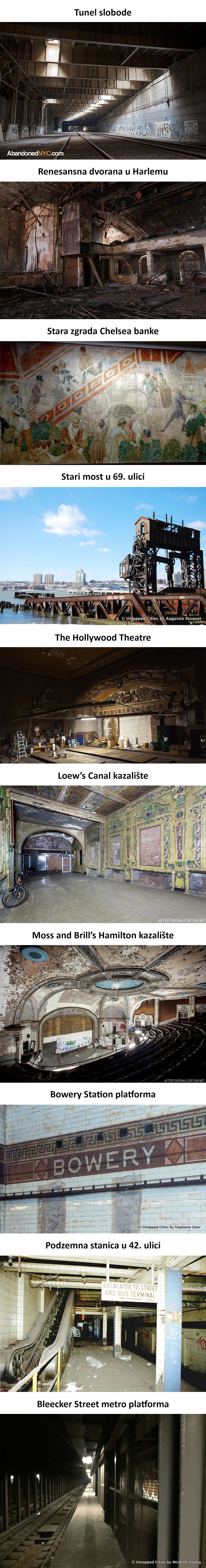 New York je pun napuštenih mjesta koja nikako ne biste očekivali u gradu koji nikad ne spava