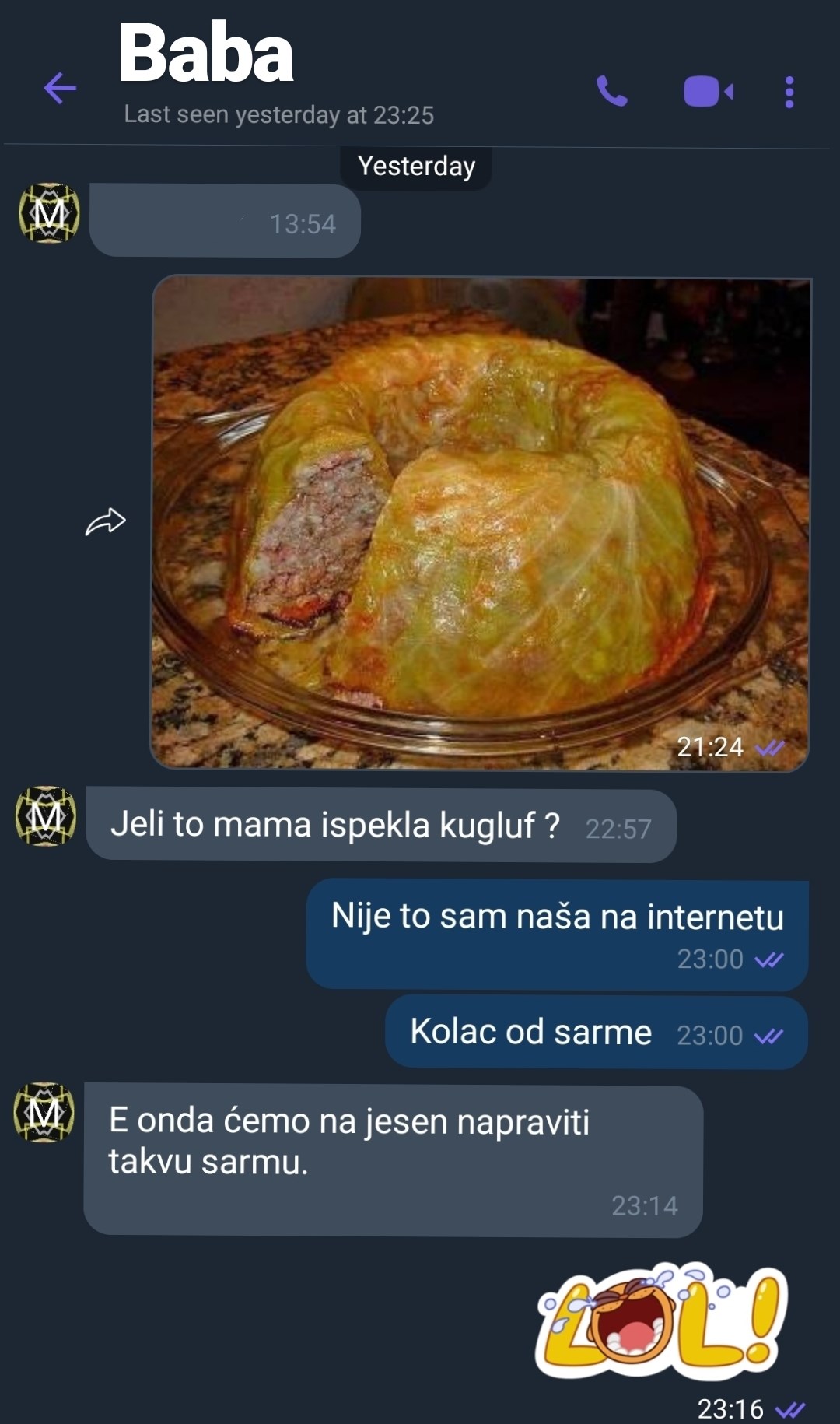 Baki je poslao sliku s interneta, a ona mu je odmah nešto obećala