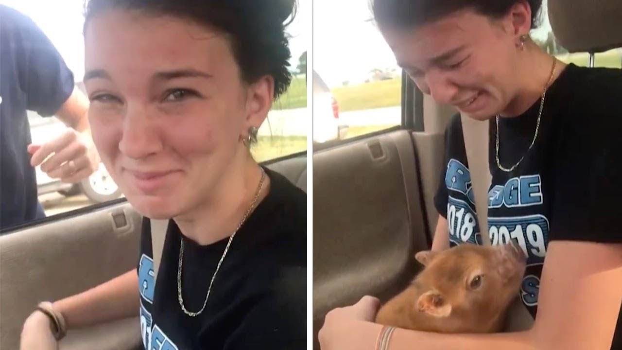 VIDEO Djevojka se rasplakala kad je vidjela što joj je tata donio ispod majice, bila je oduševljena poklonom