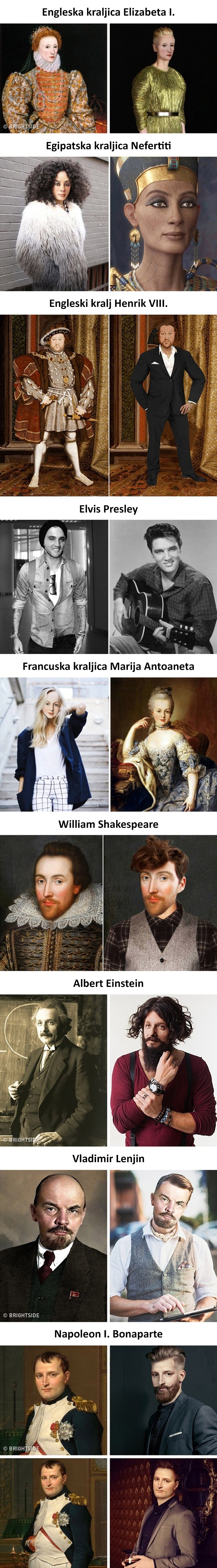 Evo kako bi poznate povijesne osobe izgledale da žive u današnjem svijetu