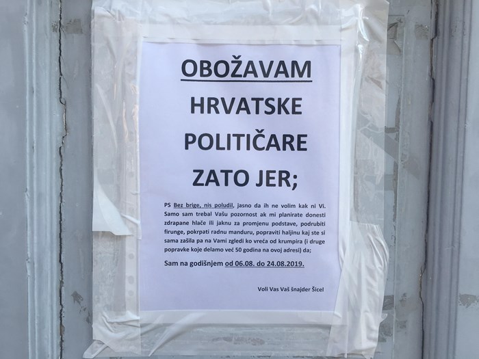 Krojač je napisao zbog čega obožava hrvatske političare i svojim objašnjenjem nasmijao prolaznike
