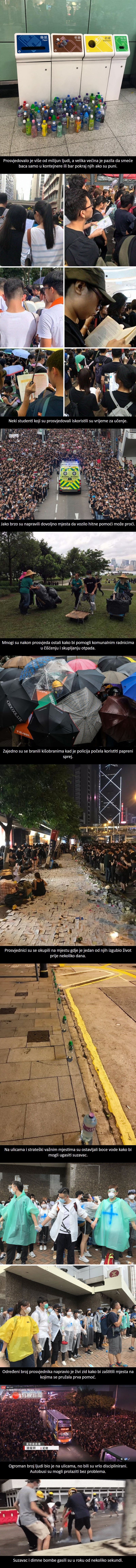 Ovih 10 slika dokazuje da su prosvjednici u Hong Kongu bili nevjerojatno organizirani, pogledajte što su radili