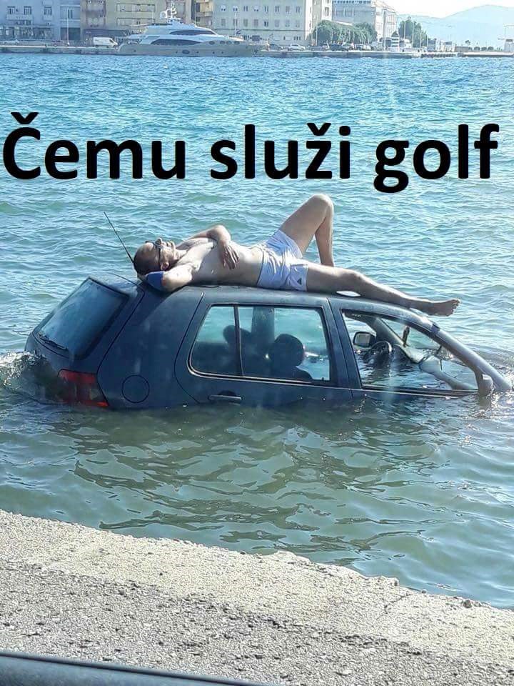 Nesretniku Golf završio u moru, on ostao pozitivan i iskoristio ga na najbolji moguć način