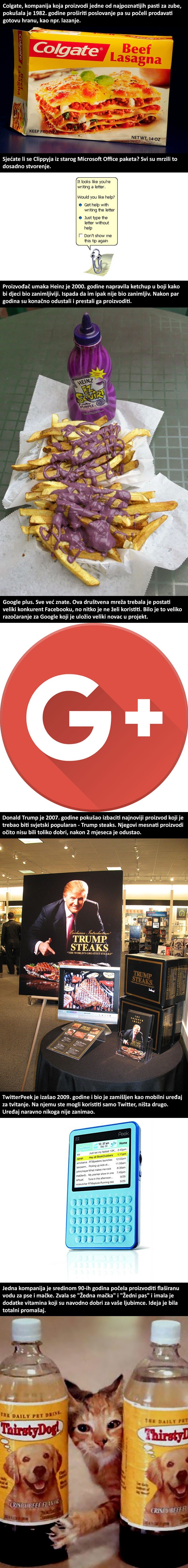 Velike kompanije ponekad naprave veliku grešku, neki od ovih promašaja zvuče nevjerojatno