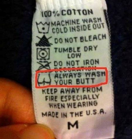 Lik je na etiketi u hlačama primijetio "upute za korištenje" koje su ga nasmijale do suza