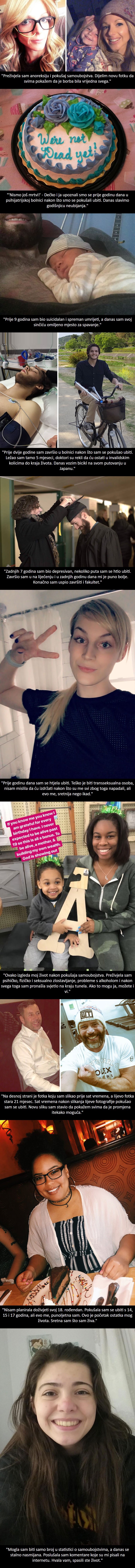 10 ljudi koji su se htjeli ubiti podijelili su nove fotke i otkrili nešto zanimljivo