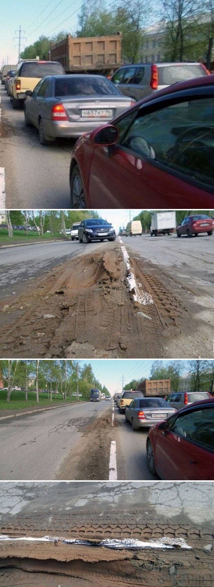 Rus je slikao kako su lijeni radnici označili isprekidanu crtu na cesti, ovoga nema ni u Hrvatskoj