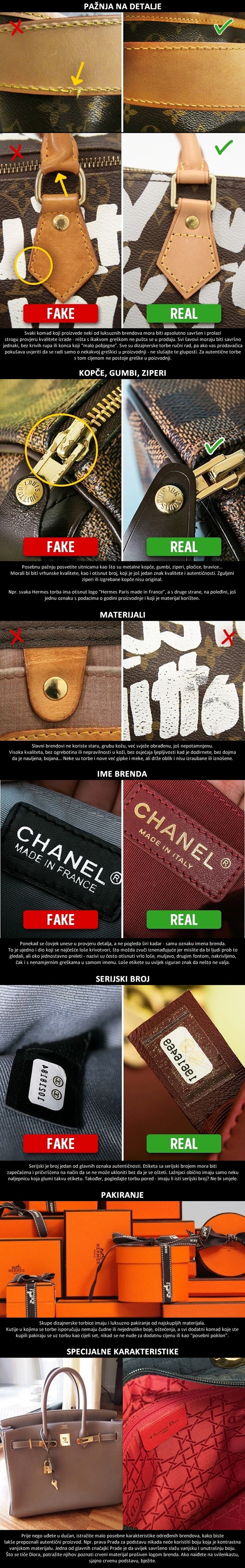 STOP LAŽNJACIMA Sedam najboljih načina kako prepoznati lažnu dizajnersku torbicu