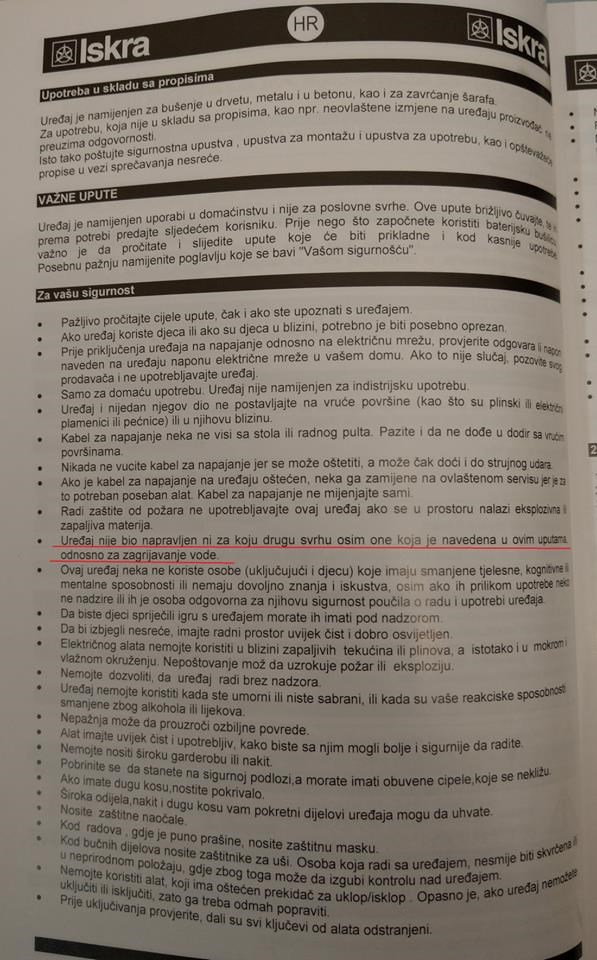Čovjek kupio bušilicu pa ostao zbunjen kad je vidio što piše u uputama za korištenje