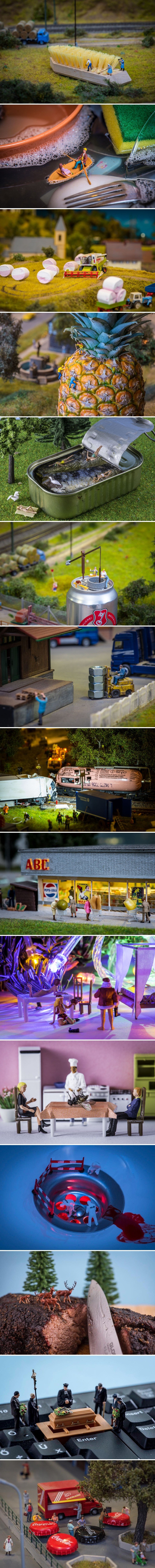 Od igračaka i običnih predmeta stvorio je minijaturni svijet kakav još niste vidjeli