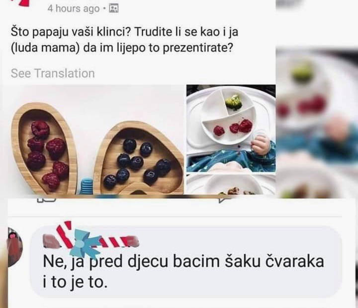 Žena se pohvalila kreativnom pripremom hrane za dijete, druga mama bila je brutalno iskrena