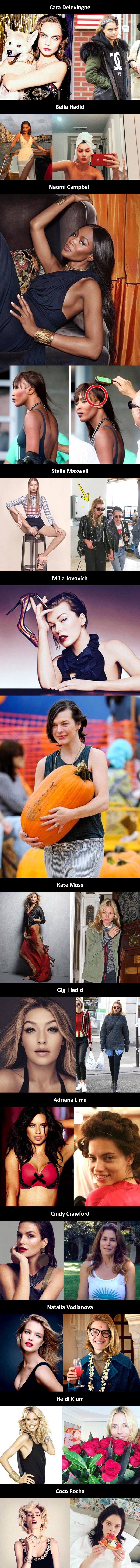 NISU ONO ŠTO STE OČEKIVALI? Evo kako poznati top modeli zapravo izgledaju u privatnom životu