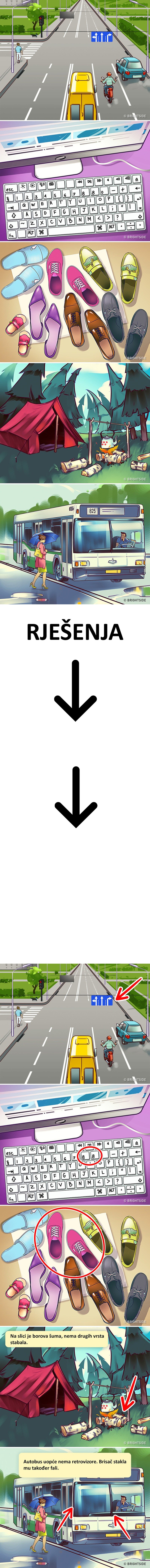 Jeste li dovoljno brzi da u jednoj minuti pronađete sve pogreške na ovim slikama?