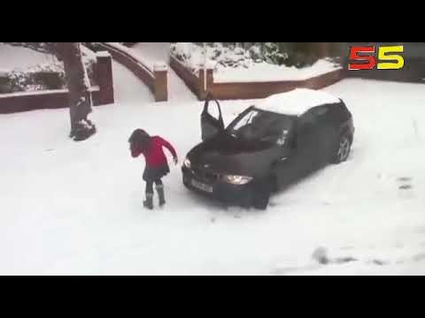 VIDEO Susjed snimao smotanu ženu kojoj je BMW zapeo u snijegu, no najbolji dio tek slijedi