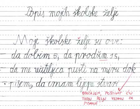 Brutalno iskreni učenik nasmijao je učiteljicu kada je pregledavala njegove rečenice o školskim željama