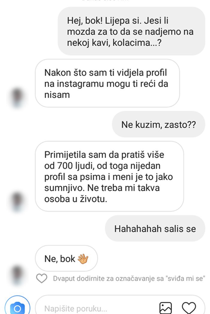 Djevojku s Instagrama je zvao na kavu, nikada ne biste pogodili zbog čega ga je odbila!