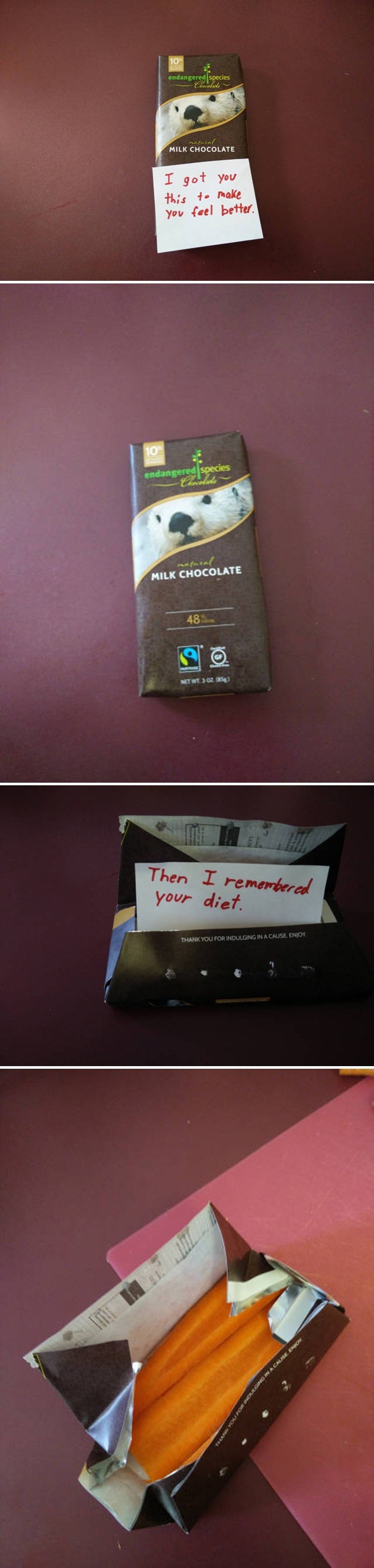 Muž je svojoj ženi poklonio čokoladu kako bi joj uljepšao dan, no nešto ju je jako razljutilo