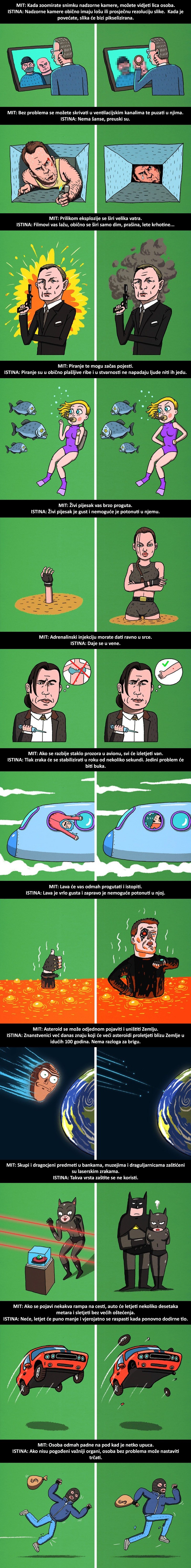 Razbijamo mitove u koje ljudi vjeruju zbog besmislenih detalja iz hollywoodskih filmova