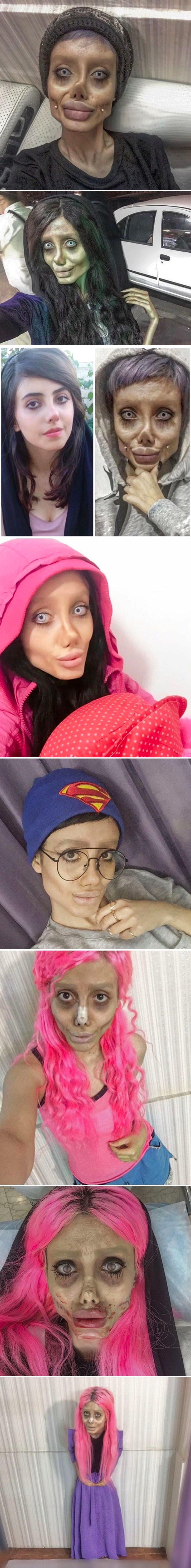 Strašna dvojnica Angeline Jolie ima novi izgled koji je njene fanove još više začudio