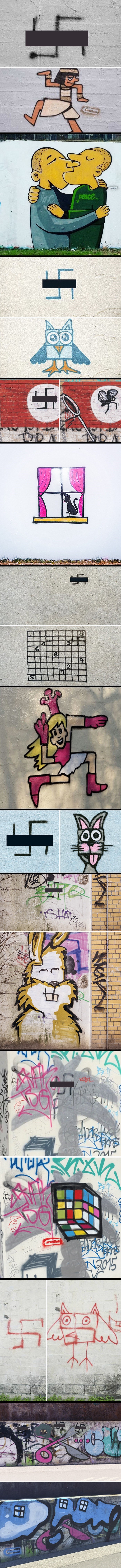 Netko u Berlinu pretvara svastike u simpatične grafite, a rezultat je genijalan!