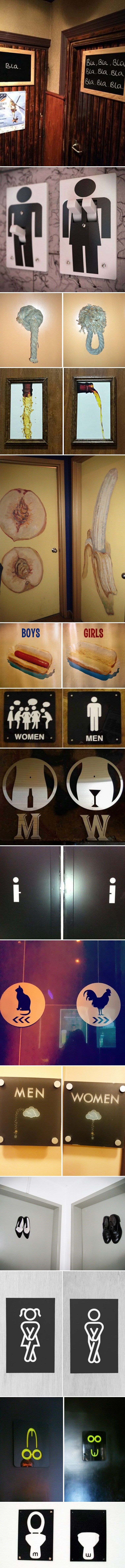 15 znakova na ulazima u javni WC koji na smiješan način prikazuju razliku između žena i muškaraca