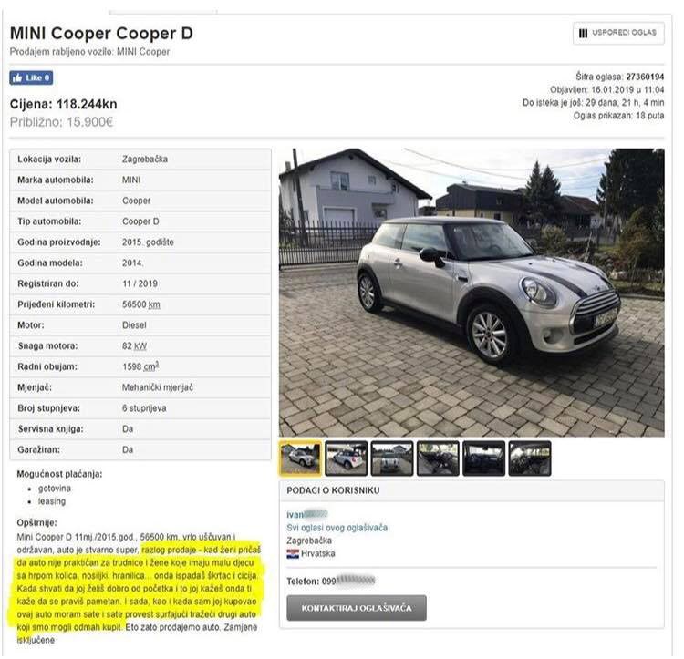 Očajni muž postavio je urnebesan oglas u kojem je objasnio zbog čega se želi riješiti auta