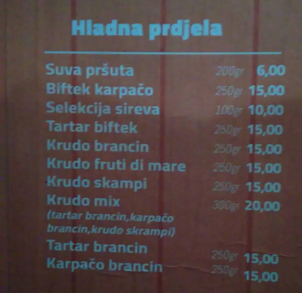 I jedno slovo može igrati veliku ulogu: Primjećujete li nešto na ovom jelovniku?