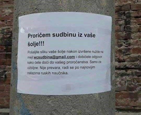 U gradu se pojavio čudan oglas lika koji obećava da će vam gledati u WC školjku