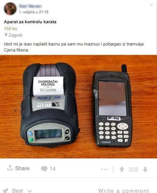 Zagrepčanin je nakon bliskog susreta sa ZETovcem postavio nesvakidašnji oglas na internet