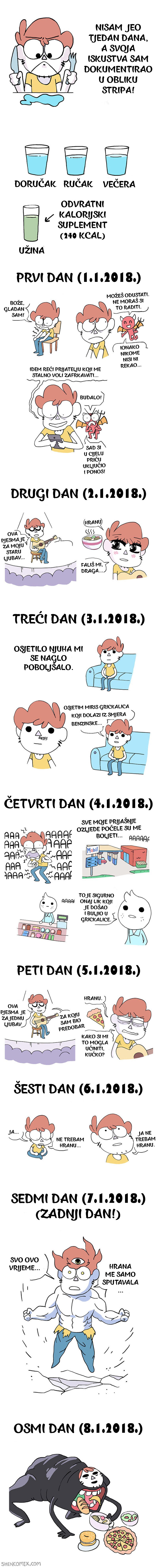 Lik tjedan dana ništa nije jeo, u stripu je otkrio što mu se dogodilo