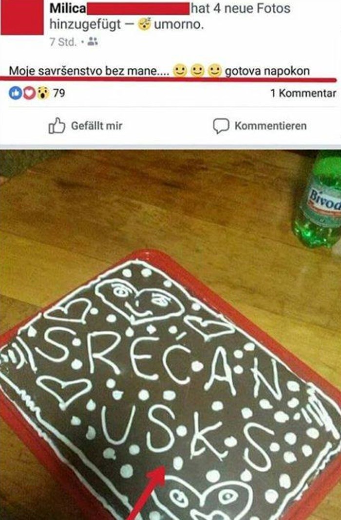 Žena je napravila kolač za Uskrs, tek su kasnije primijetili da nešto nije u redu