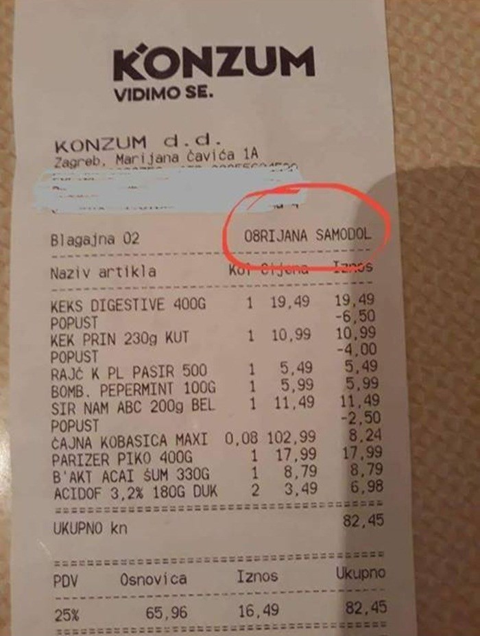 Kupac je na računu iz supermarketa primijetio detalj koji ga je zbunio, ali i nasmijao do suza