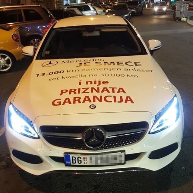Srbin nikako nije bio zadovoljan svojim novim Mercedesom pa se osvetio na neobičan način