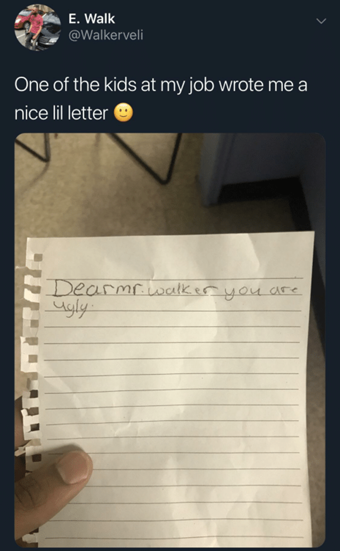 Jedno dijete mu je na poslu ostavilo papirić s porukom koja ga je nasmijala, a možda i malo razočarala