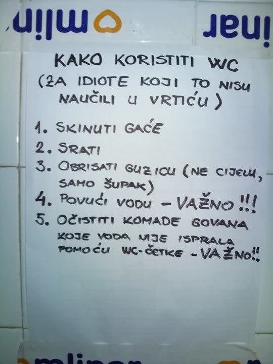 Radnici je dosadilo čišćenje za bezobzirnim gostima koji iza sebe ostavljaju kaos pa im je napisala upute