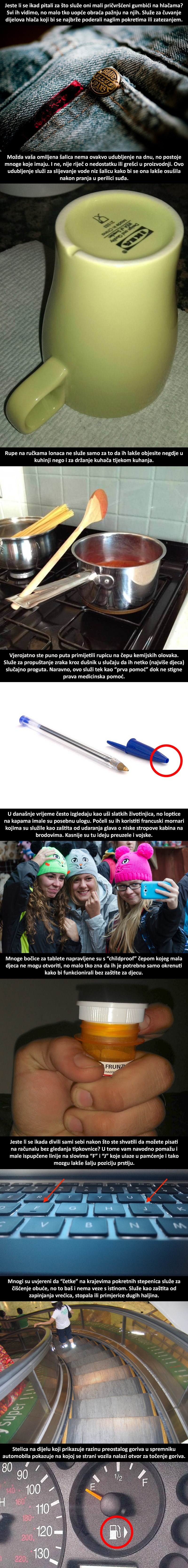 Otkrivamo čemu zapravo služe detalji na svakodnevnim predmetima o kojima niste pretjerano razmišljali