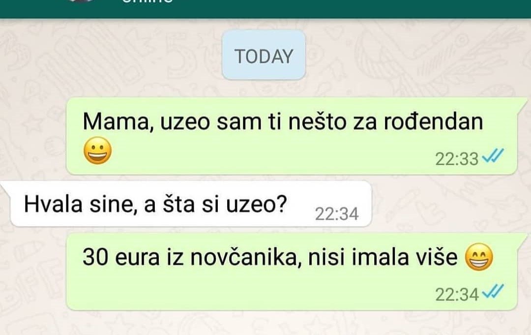 Javio je mami da joj je uzeo nešto za rođendan, no sljedeća poruka ju je razočarala