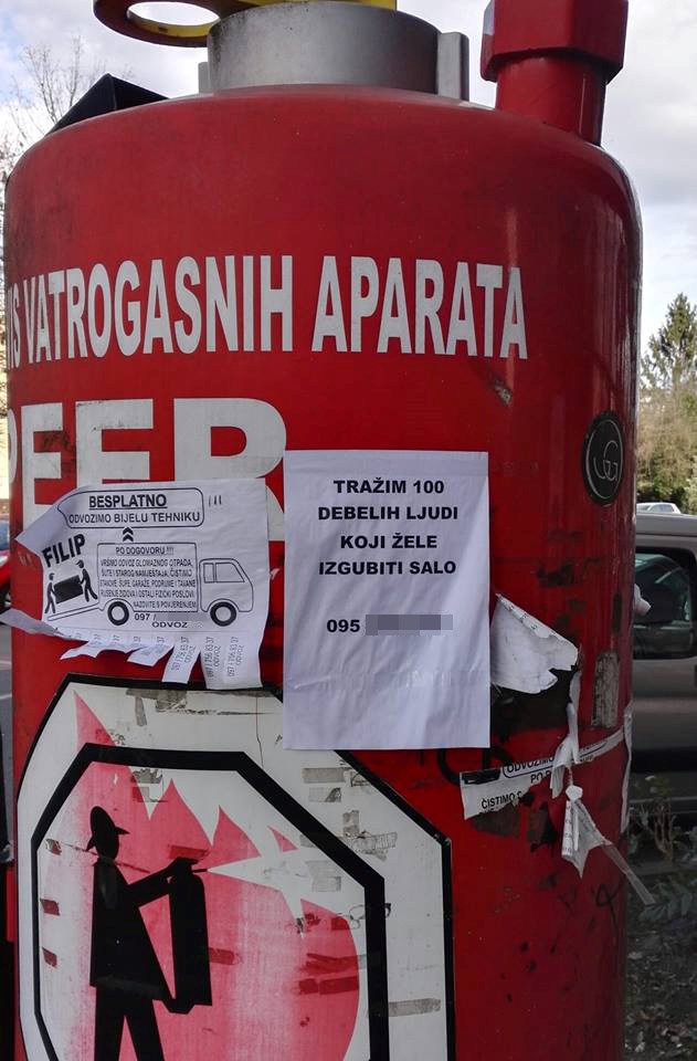 U gradu se pojavio čudan oglas koji je zainteresirao osobe s viškom kilograma