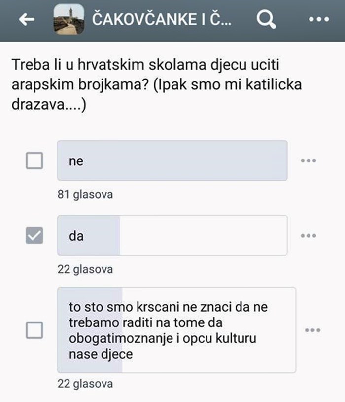 Osoba je jednostavnom anketom provjerila način razmišljanja i inteligenciju Hrvata, rezultati su prava tragikomedija