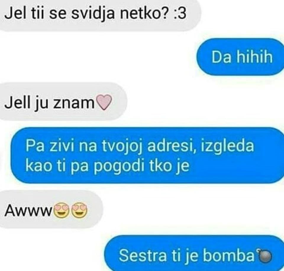 Pitala je simpatiju sviđa li mu se netko, no ovakav odgovor sigurno nije očekivala