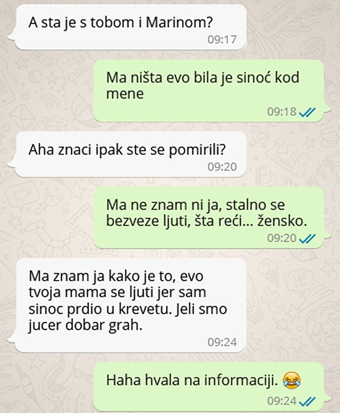Tata se sa sinom dopisivao o ljubavnim problemima s djevojkom, a onda je otkrio da i njega muči nešto slično