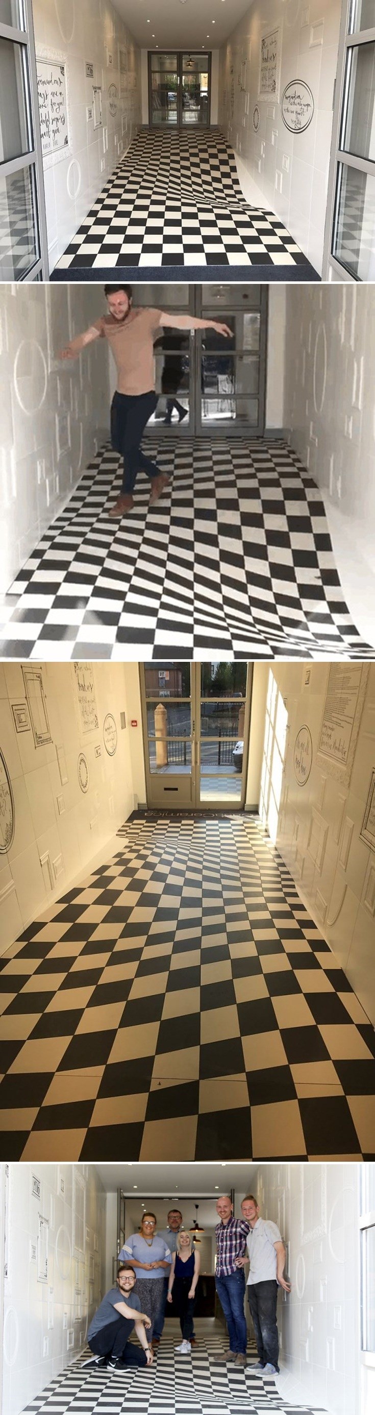 Dosadilo im je divljanje po hodnicima tvrtke pa su postavili genijalnu optičku varku