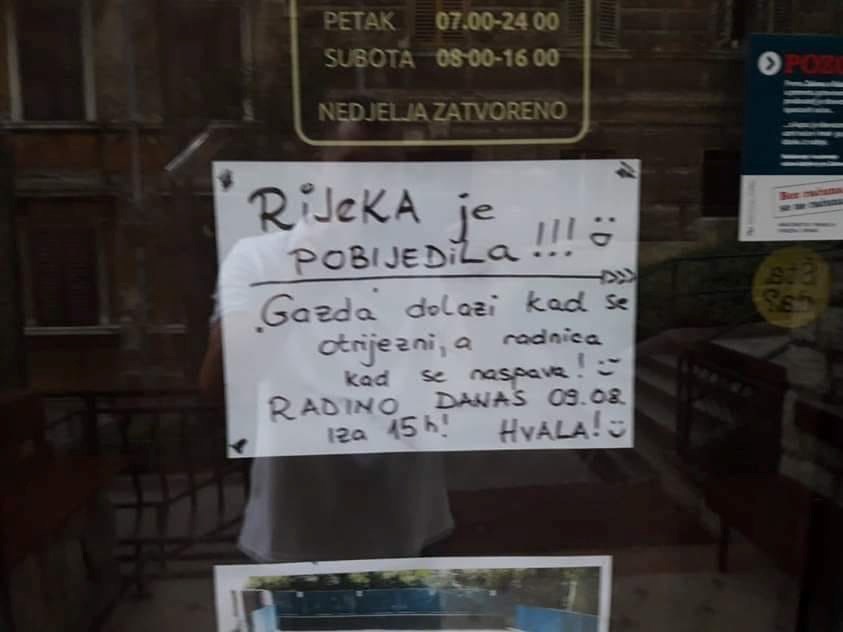 Vlasnik radnje u Rijeci otkrio zbog čega ne rade, ljudi se nisu mogli ljutiti kad su pročitali ovu obavijest