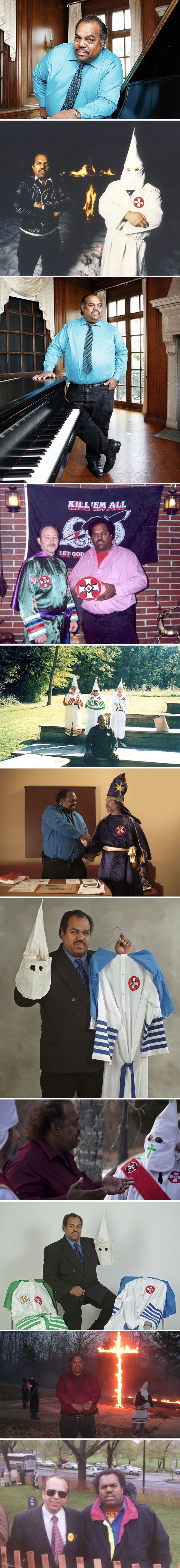 Tamnoputi muškarac već 30 godina ide na skupove rasista, a za to postoji vrlo dobar razlog