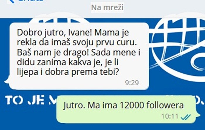 Baka i djed su saznali da unuk ima prvu djevojku, no poslao im je odgovor koji nikad neće shvatiti