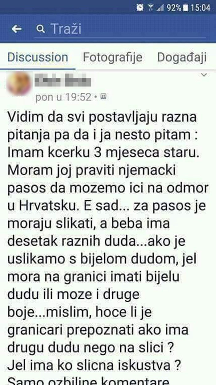 Muškarac je sa ženom i djetetom putovao na odmor u Hrvatsku, no nešto ga je zabrinulo...