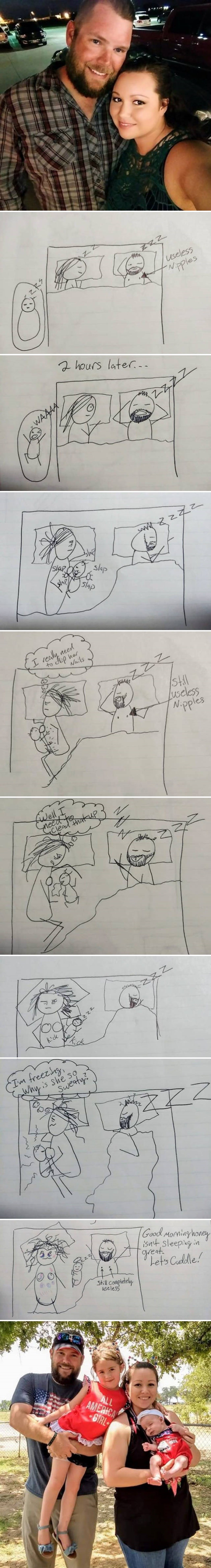 Žena je mužu pomoću jednostavnih crteža objasnila zbog čega je zapravo stalno umorna
