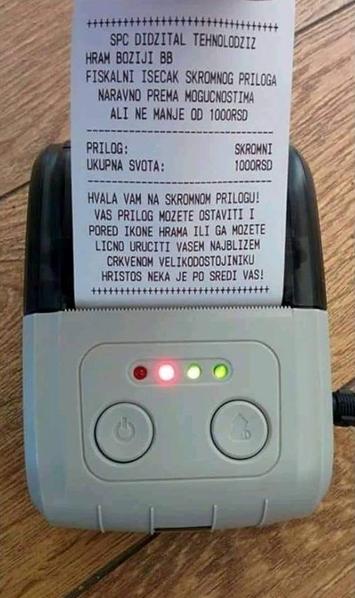 I crkve su počele koristiti fiskalne blagajne, a "skromni prilozi" imaju točno određenu cijenu