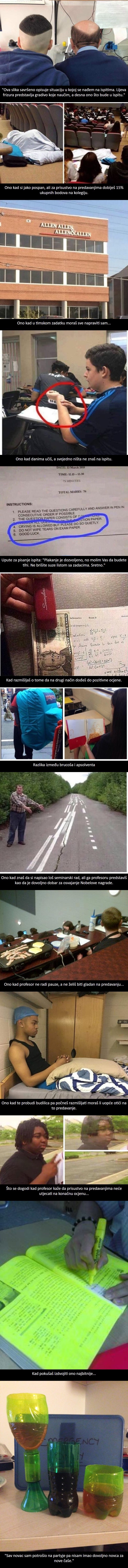 13 smiješnih fotografija koje savršeno opisuju život studenata i njihove probleme